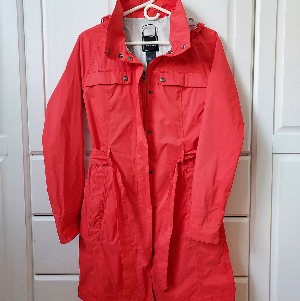 North Face Hyvent Parka Jacket in Poppy Red